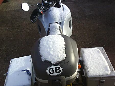 Bike in snow April 30